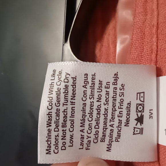 🆕🌻🌺Light Coral Tie Front Kimono Plus Size 2-3Xl NWT - Picture 6 of 10